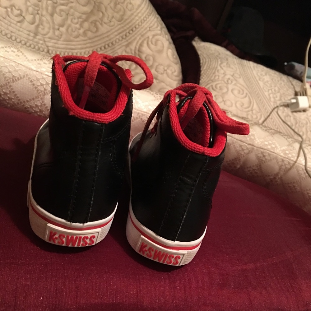 Kswiss black leather shoes